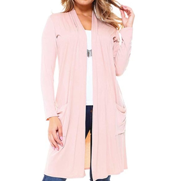 C.C. Boutique Sweaters - NWT Blush Pink Duster Cardigan with Pockets!